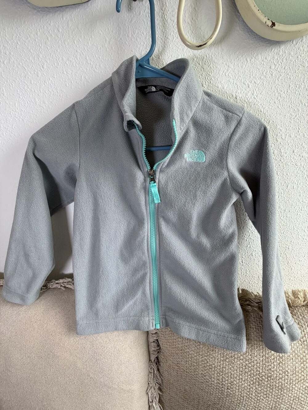 The North Face Fleece Jacket Size 6/6 Gray Full Zip